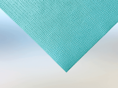 Woodpulp Polyester Embossed Turquoise Spunlace