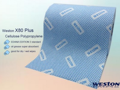 Weston X80 Plus Cellulose Polypropylene Spunlace Wipes