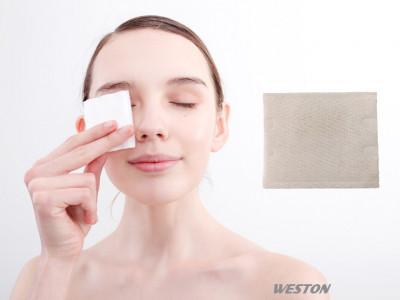 100% Organic Cotton Puff Makeup Facial Soft Cut Cotton Unbleached Cotton Pads
