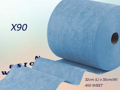 Weston X90 blue strengthed jumbo rolls 75% more oil absorption