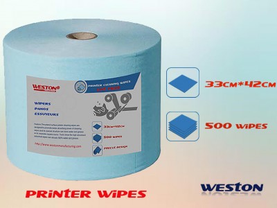 woodpulp spunlace perforated roll Lint free wipes for printer cleaning